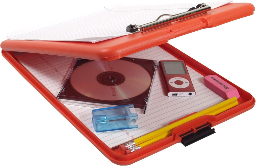 Slimmate Letter Size Storage Clipboard, Polypropylene, Red