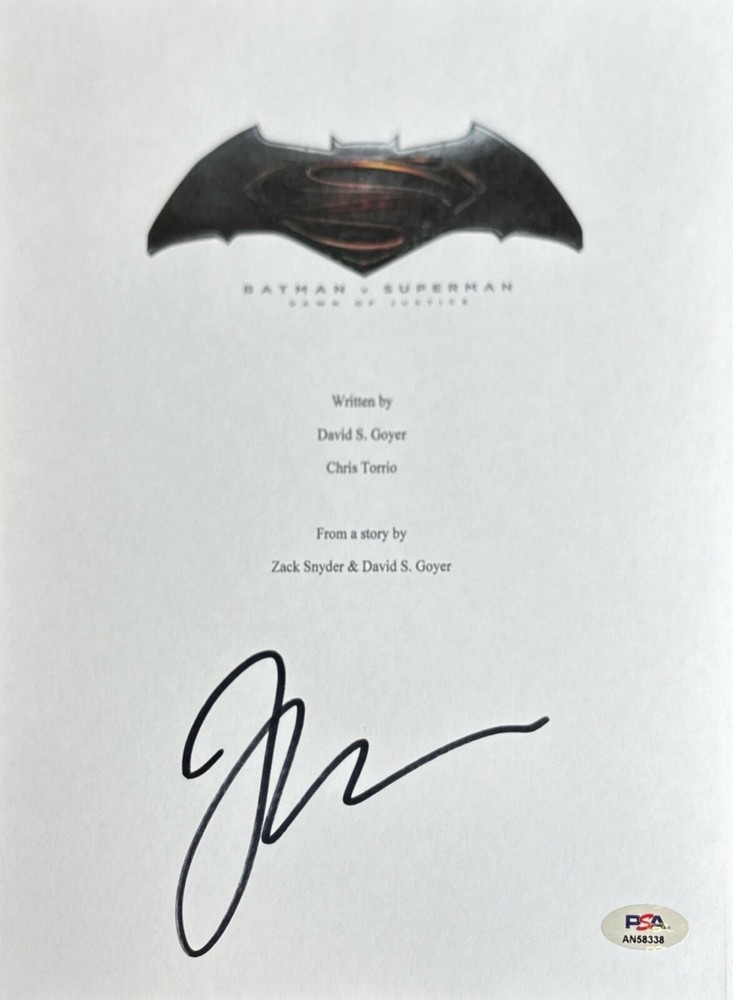 Zack Snyder Signed 8x10 Batman Vs Superman Script Cover PSA AN58338