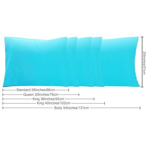 Body Pillowcase - Brushed Microfiber 20x54 Pillowcase - Body (20" x 54") Blue