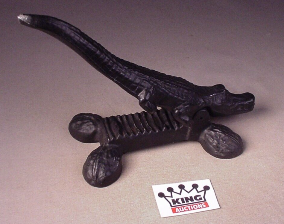 Alligator cast metal nutcracker figural nut shell cracker kitchen utensil