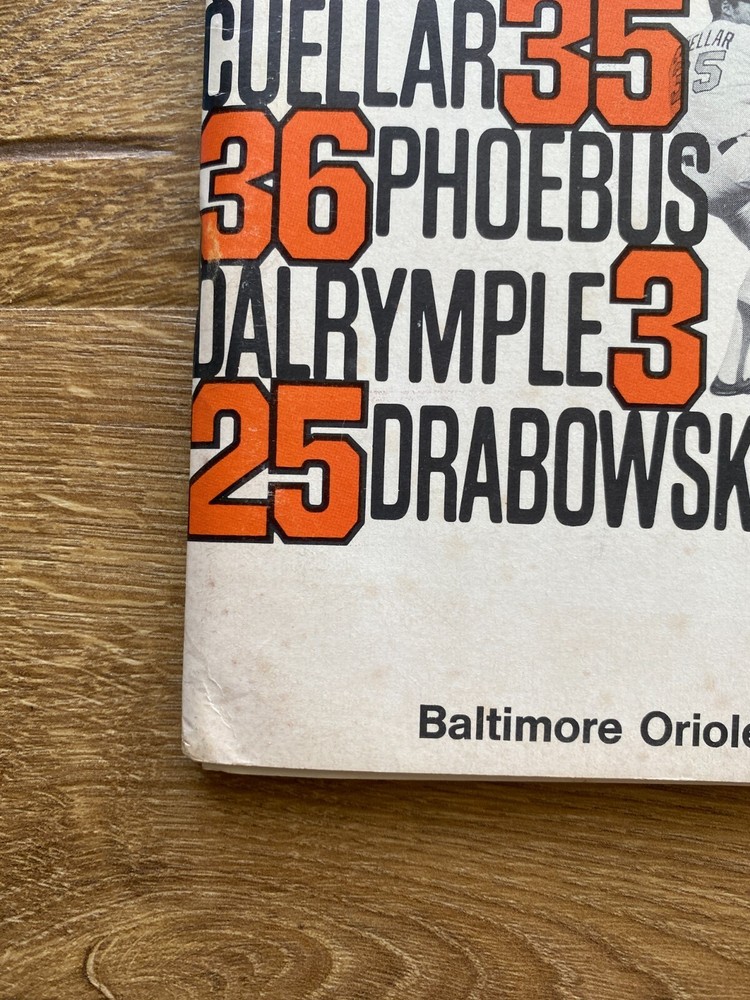 1970 Cincinnati Reds at Baltimore Orioles World Series Baseball Program Unmarked