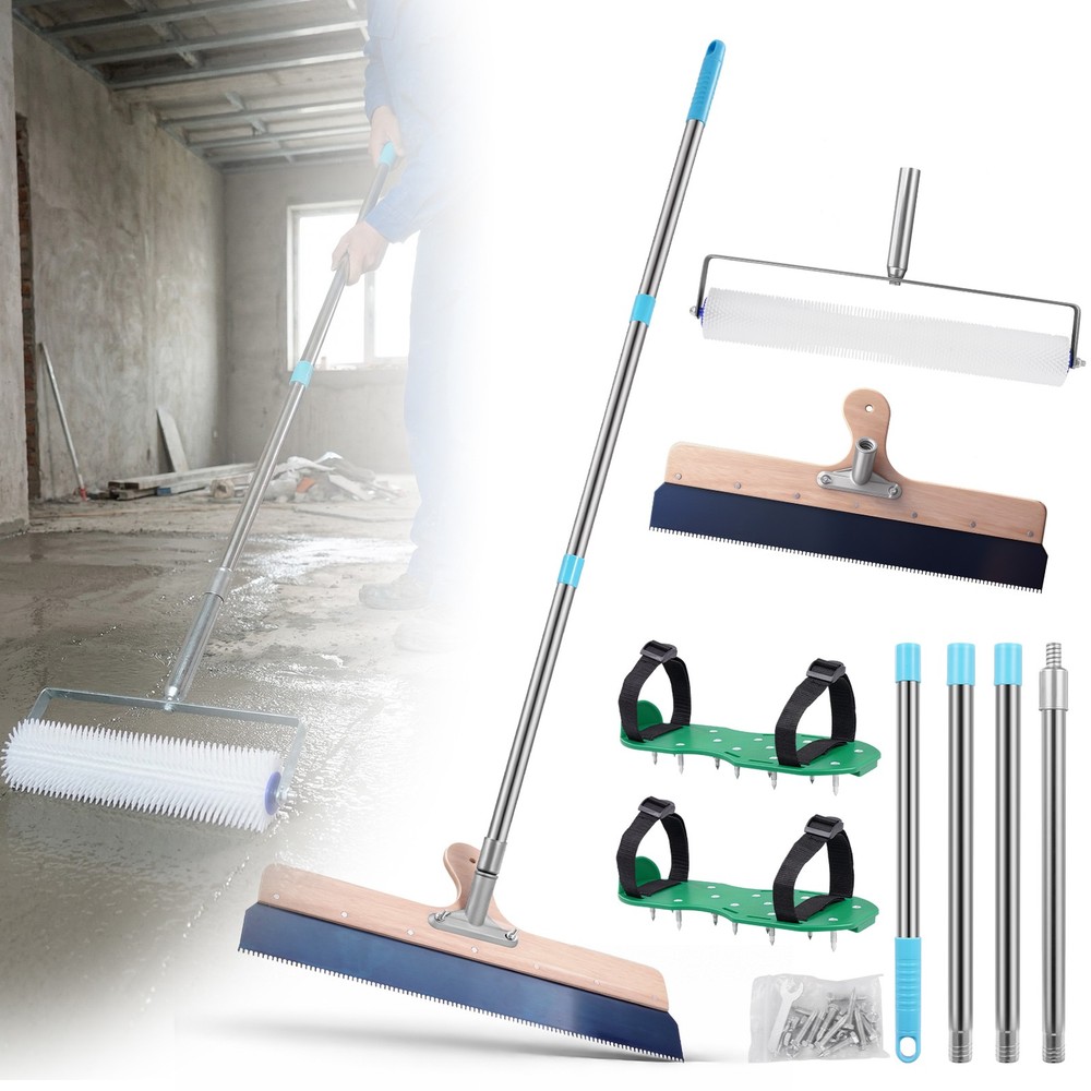 Self-Leveling Cement Tool Kit Epoxy Floor Spiked Roller Paint Shoes Spikes Tools