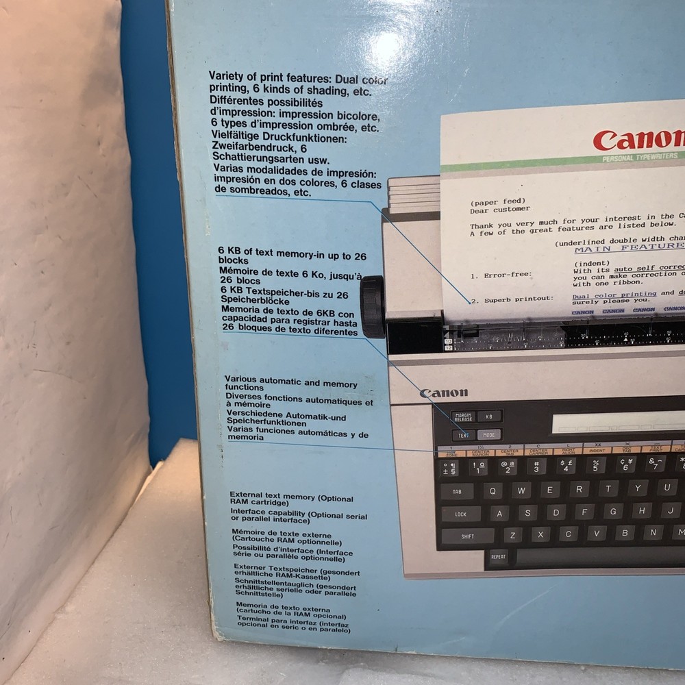 🔥 Nice - Canon Typestar 90 Electronic Typewriter Thermal Correction System