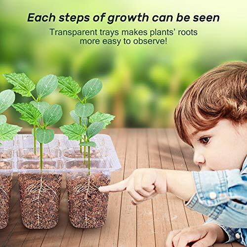 5 Packs Seed Starter Trays Seedling Tray, Humidity Adjustable Kit with Dome