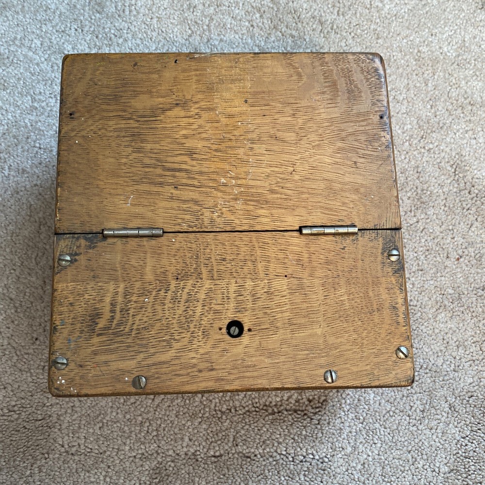 Weston DC Voltmeter Model 45 In Solid Oak Case