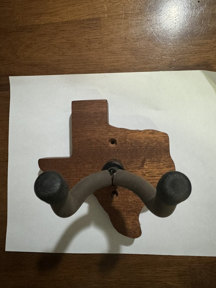 Texas Guitar Wall Hanger Holder Mahogany