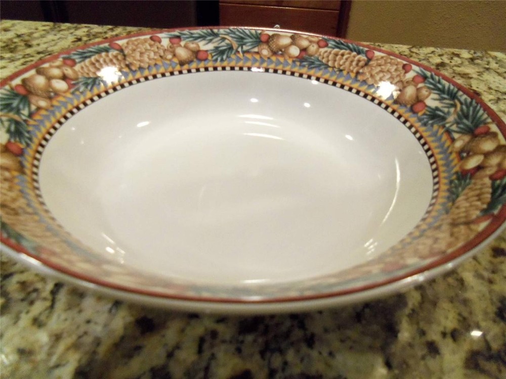 Sakura Debbie Mumm Pinecone serving bowl near-mint condition low fast shipping