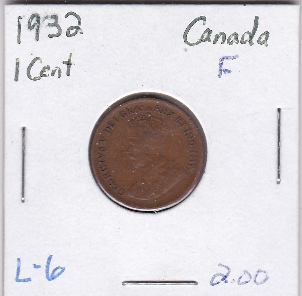 1932 Canadian Cent L6