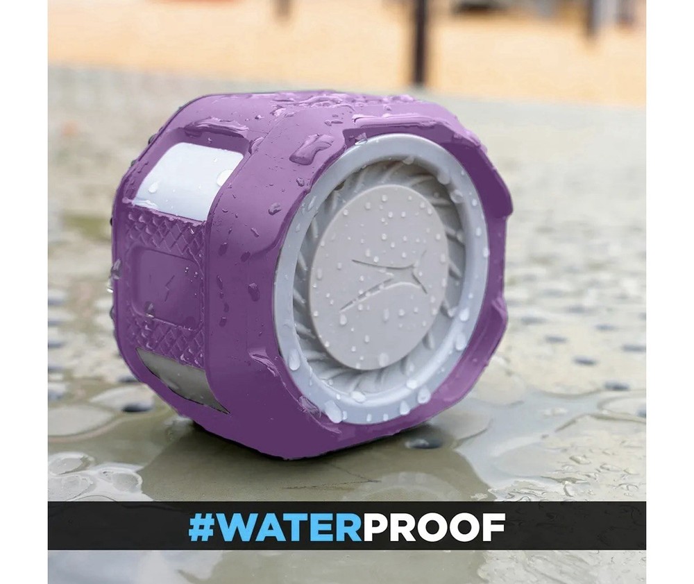 Altec Lansing HydraTrek Bluetooth Waterproof Magnetic Speaker - Purple