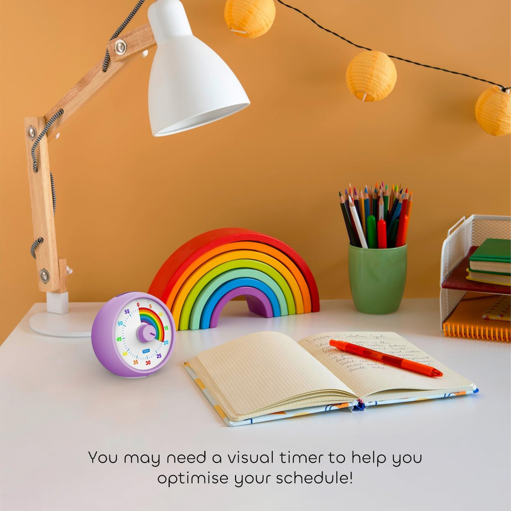 Visual Timer for Kids, 60-Minute Countdown for Classroom Office Kitchen, Desk Ti