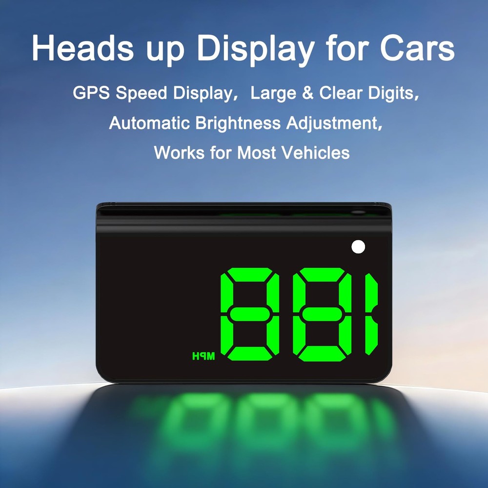 Universal Car GPS HUD Head Up Display Digital Speedometer USB Plug & Play Mph