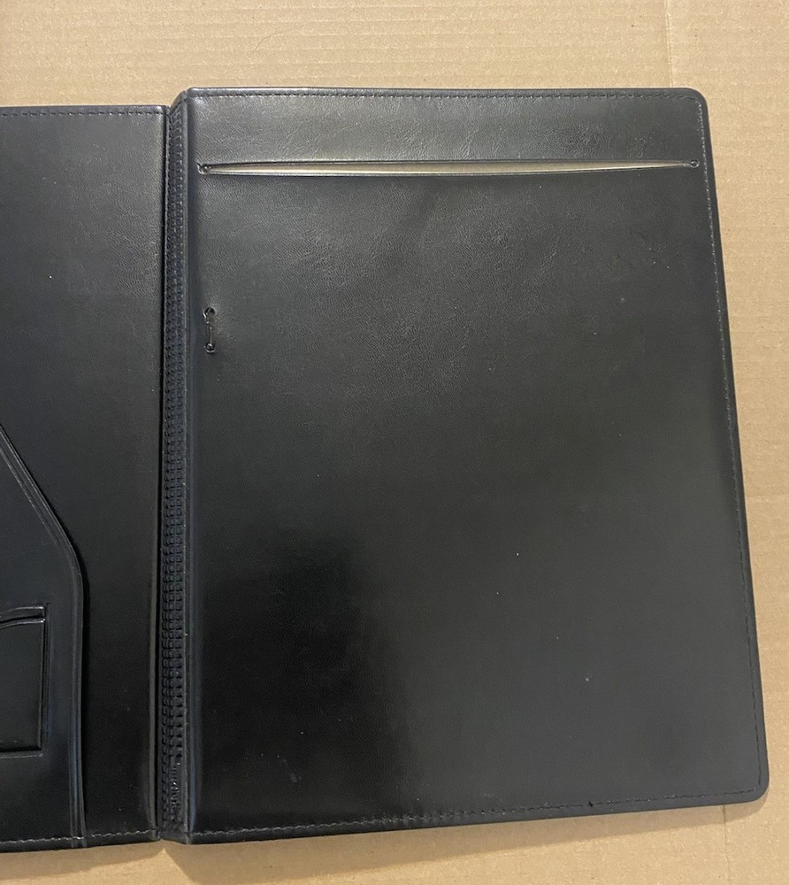 Vintage Apple Computer Leather Folio Padfolio Notebook Folder