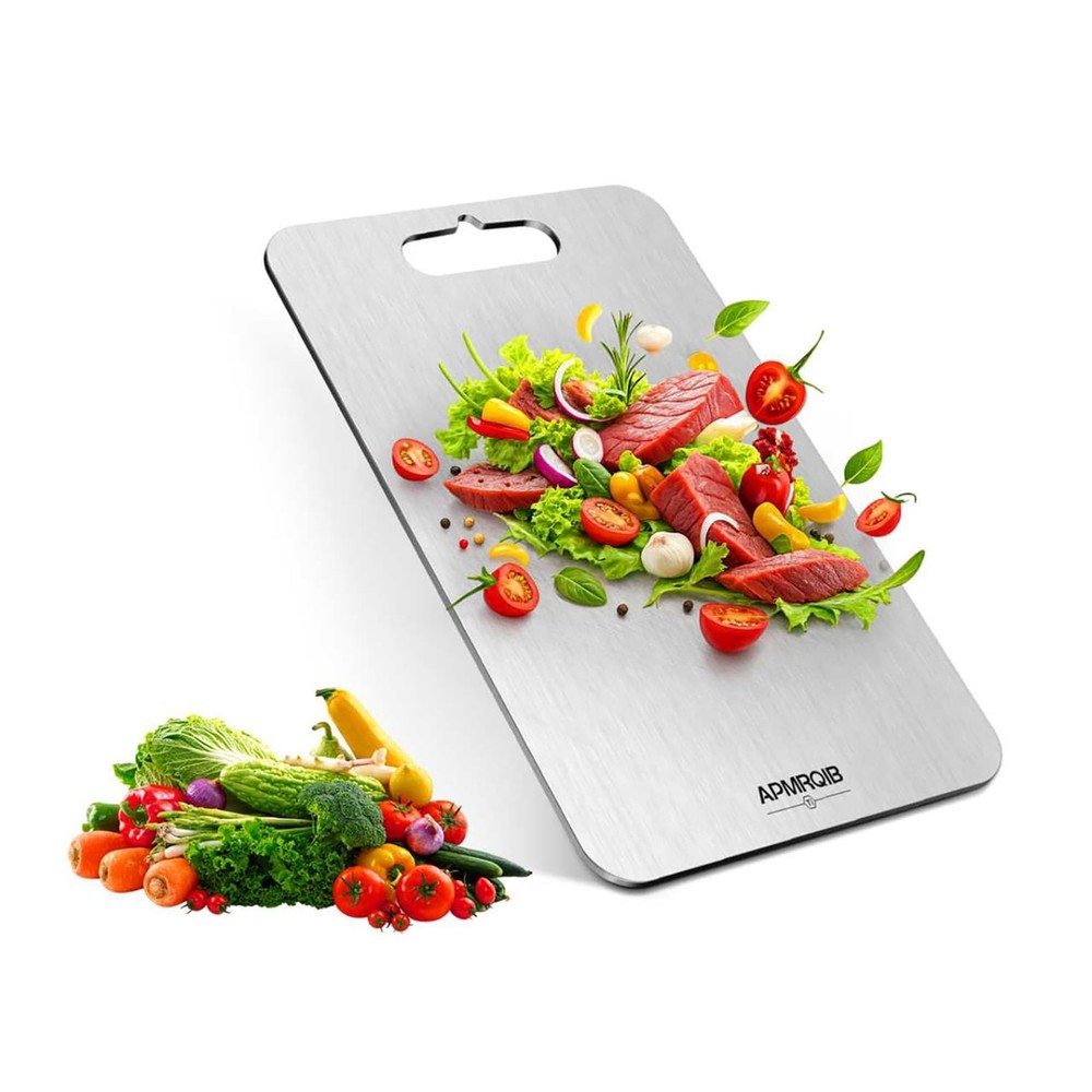 Titanium Cutting Board, 100% Pure Titanium Cutting Boards for Kitchen, Double...