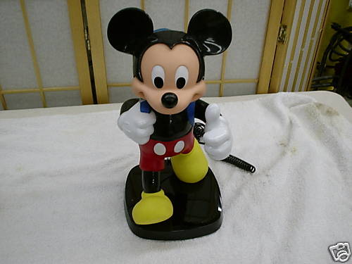 Mickey Mouse Novelty Phone, New - No Box - Display Unit
