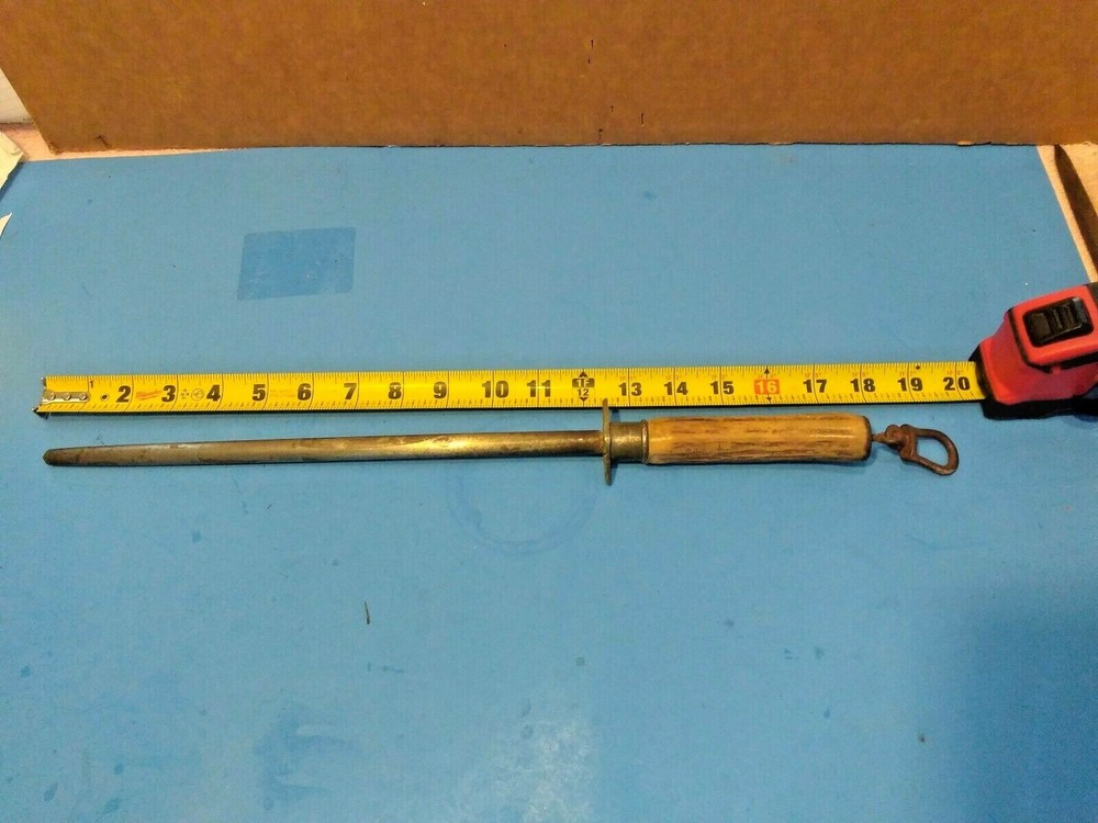 Vintage LEE'S Stag Handle Large Sharpening Rod 12"