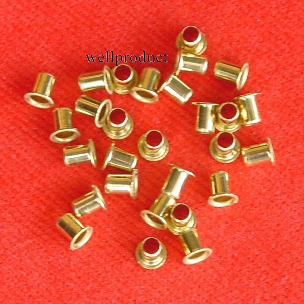 100pcs Copper Brass Eyelet Various Outer Pole Size 0.9-5mm Soldering Connection