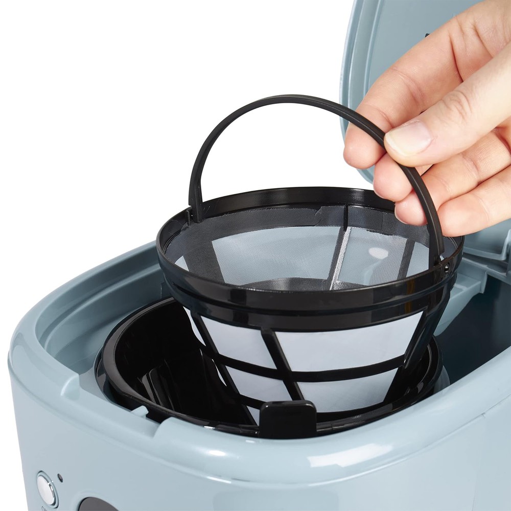 Haden Brighton 12 Cup Programmable Sleek Modern Nautical Coffee Maker, Sky Blue