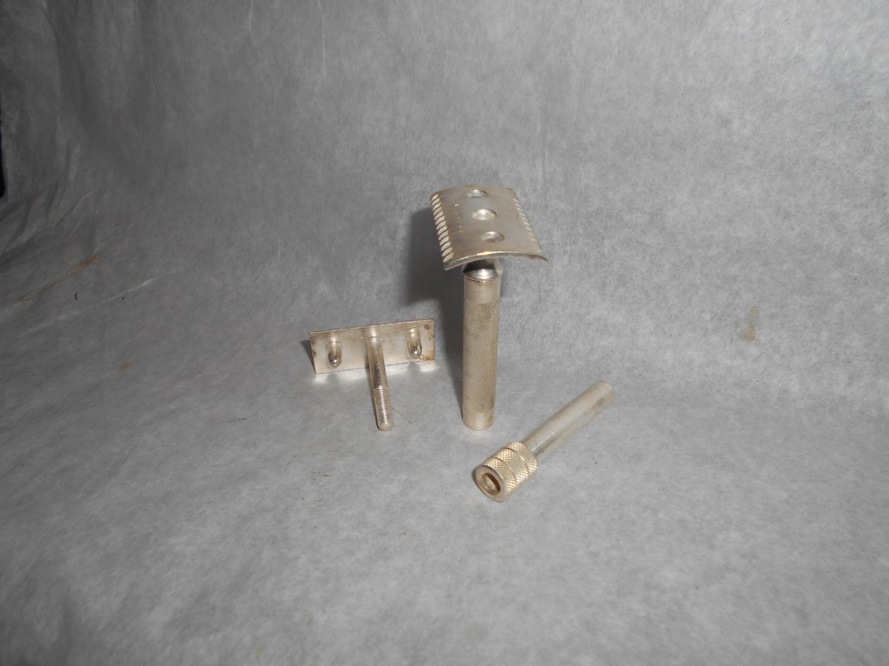 Gillette 1919 Old Type Razor Three Piece Silver 96