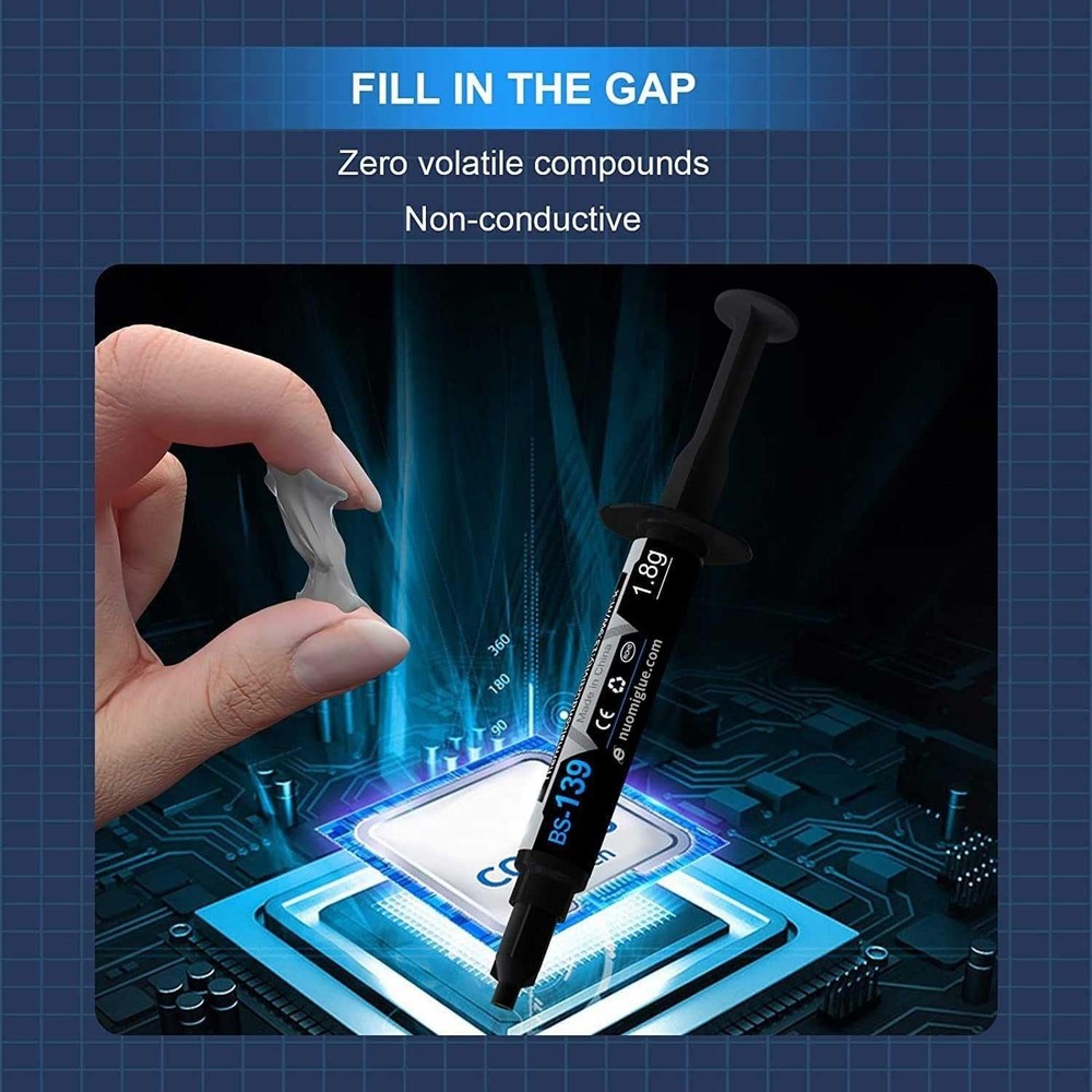 1.8g High-Performance Thermal Paste - Safe, Easy & Durable Solution