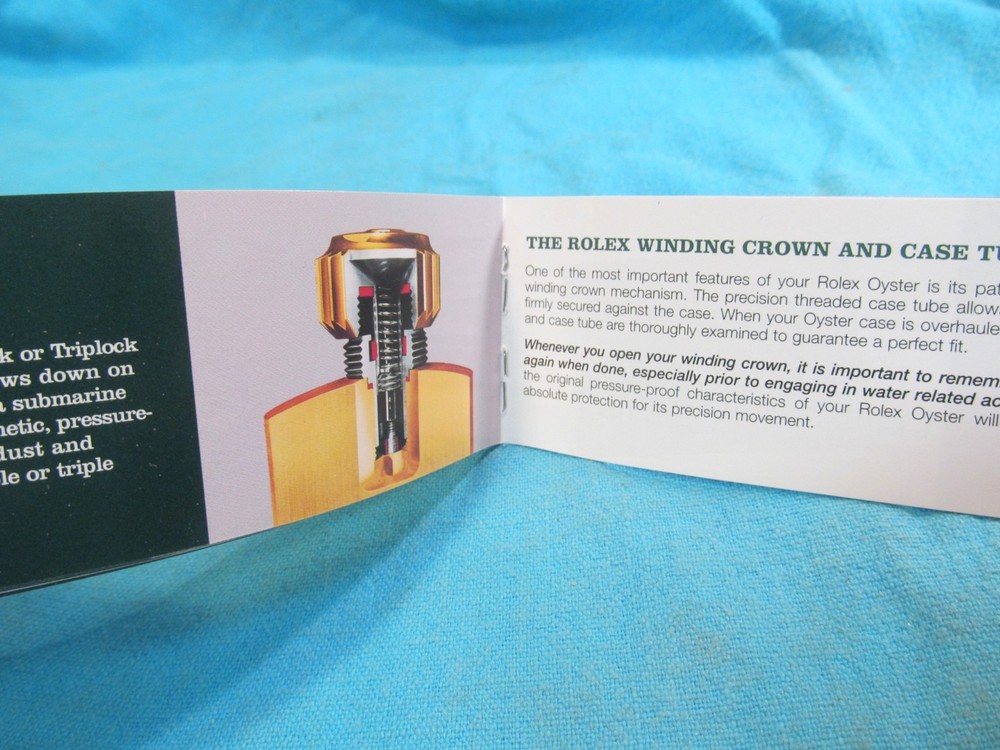 ROLEX FACTORY SERVICE BOOKLET
