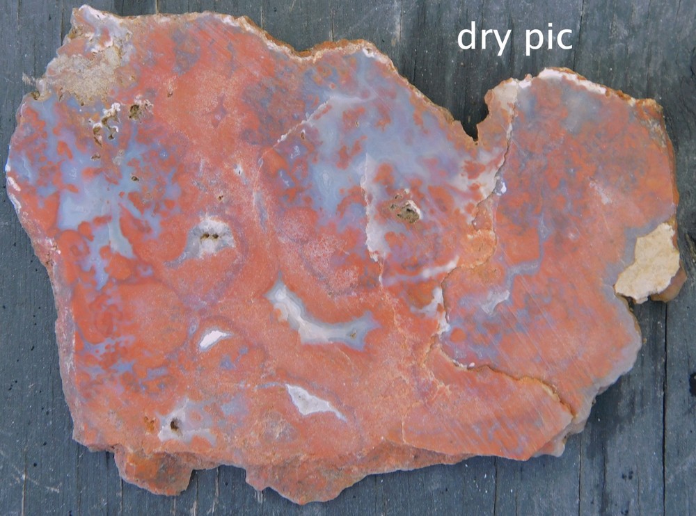 Red Agate lapidary cabbing slab from Durango Mexico 4mm thick
