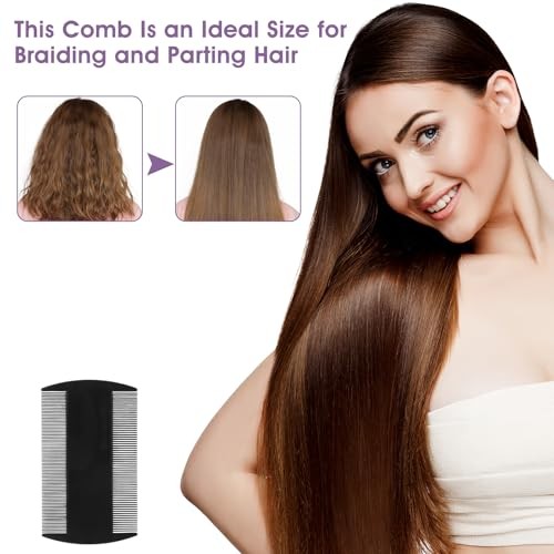 5 Pack 3.5" Double-Sided Pocket Comb, Mustache 2 Sides Combs, Dandruff Removal