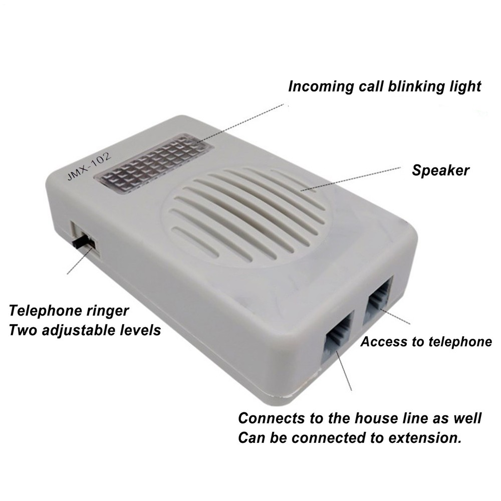 External Ringer For Cell Phone 70dB Phone Amplifier Volume Enhancer With Light