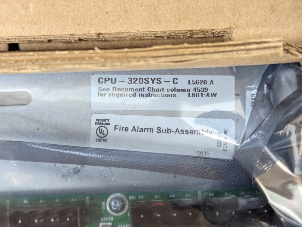 NEW Notifier CPU-320SYS-C Fire Alarm System