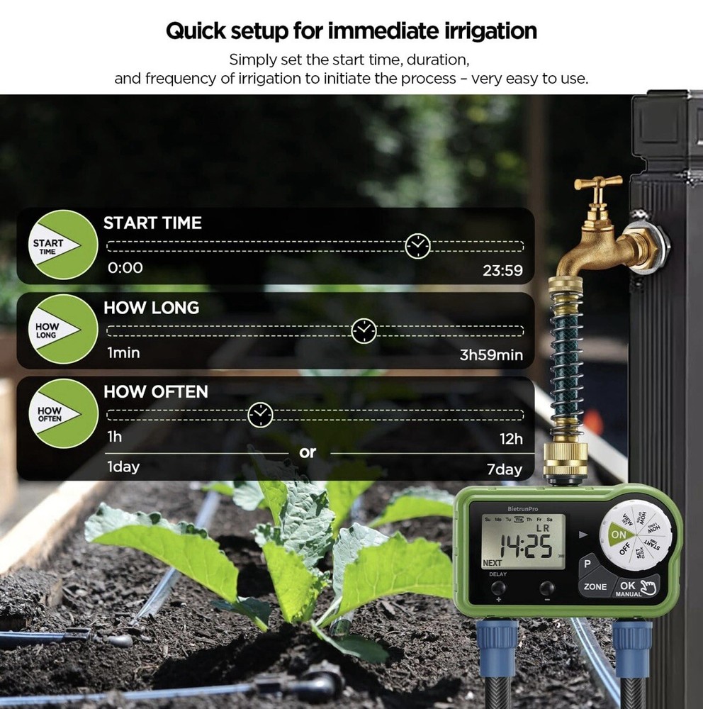 Bietrun Pro 2-zone Digital Water Timer