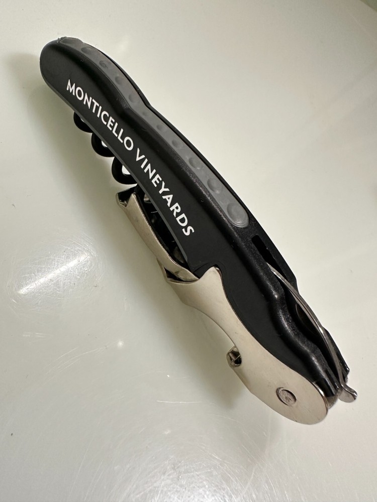 MONTICELLO VINEYARDS Waiters Corkscrew Wine Key Opener