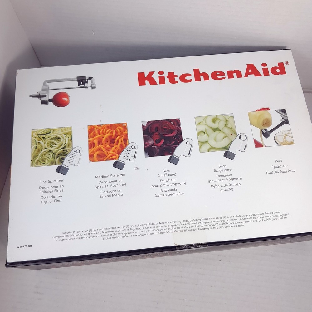 KitchenAid Attachment Spiralizer Peel Core & Slice 7 Blades kitchen aid ksm1apc