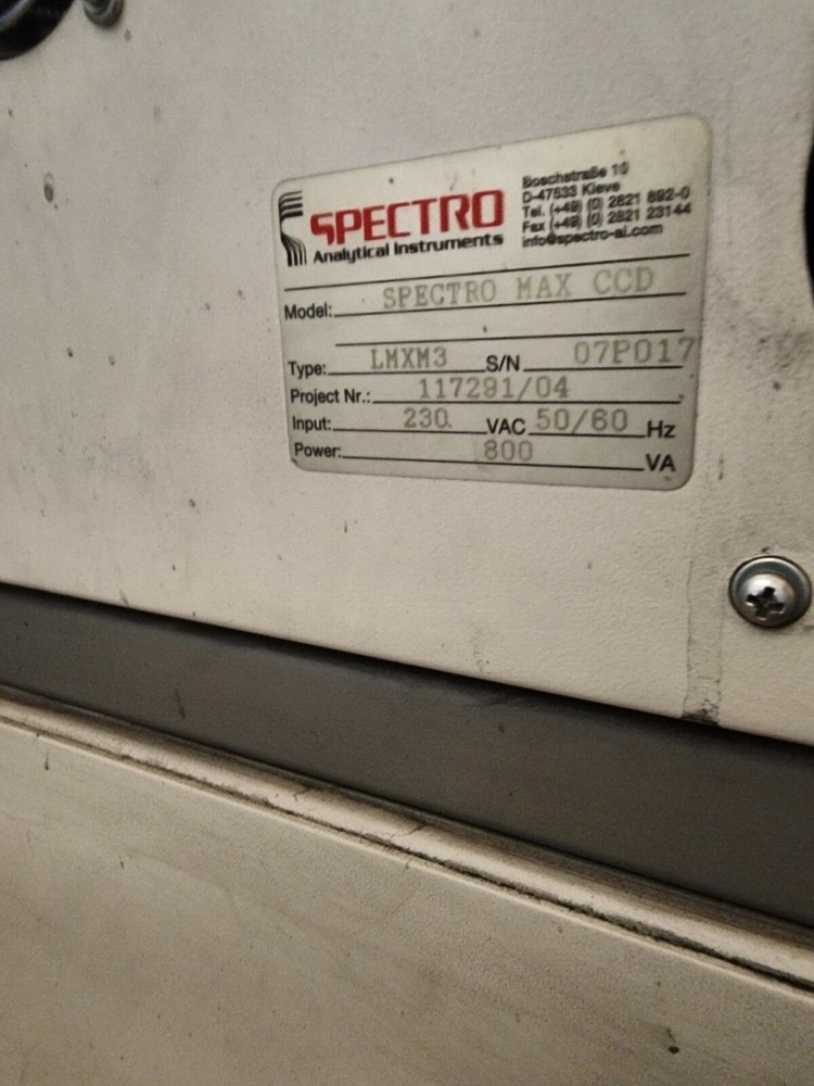 Spectro Max CCD LMX03 Spectrometer Metal Analyzer