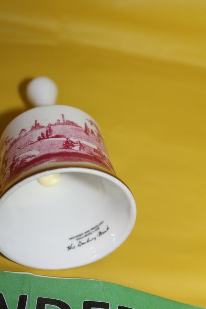Danbury Mint England Red Village Scene Spode Bell