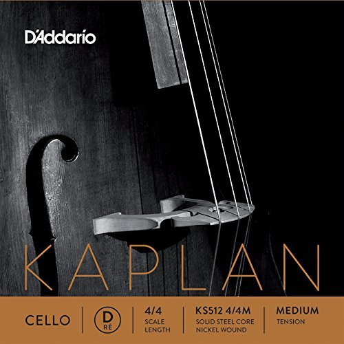 D'Addario Kaplan Cello Single D String, 4/4 Scale, Medium Tension
