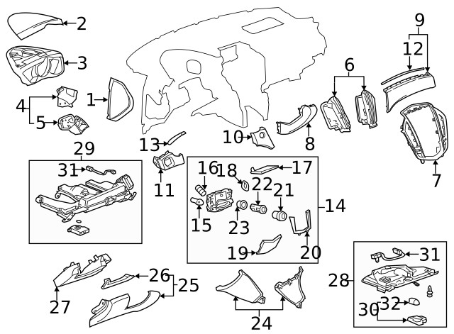 Genuine GM Filler Panel 22797482