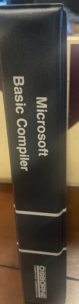 Microsoft Basic Compiler. Licensed for Use on Osbore Computers from Microsoft