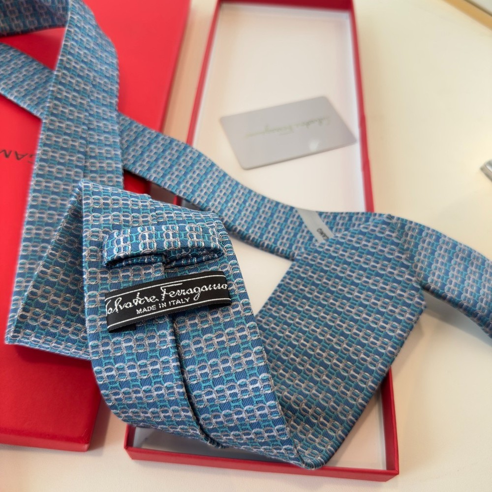 Ferragamo tie Authentic Hot Sale Width 8cm