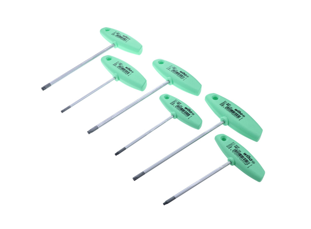Wiha 36496 6 Piece Classic Grip TorxPlus T-Handle Set