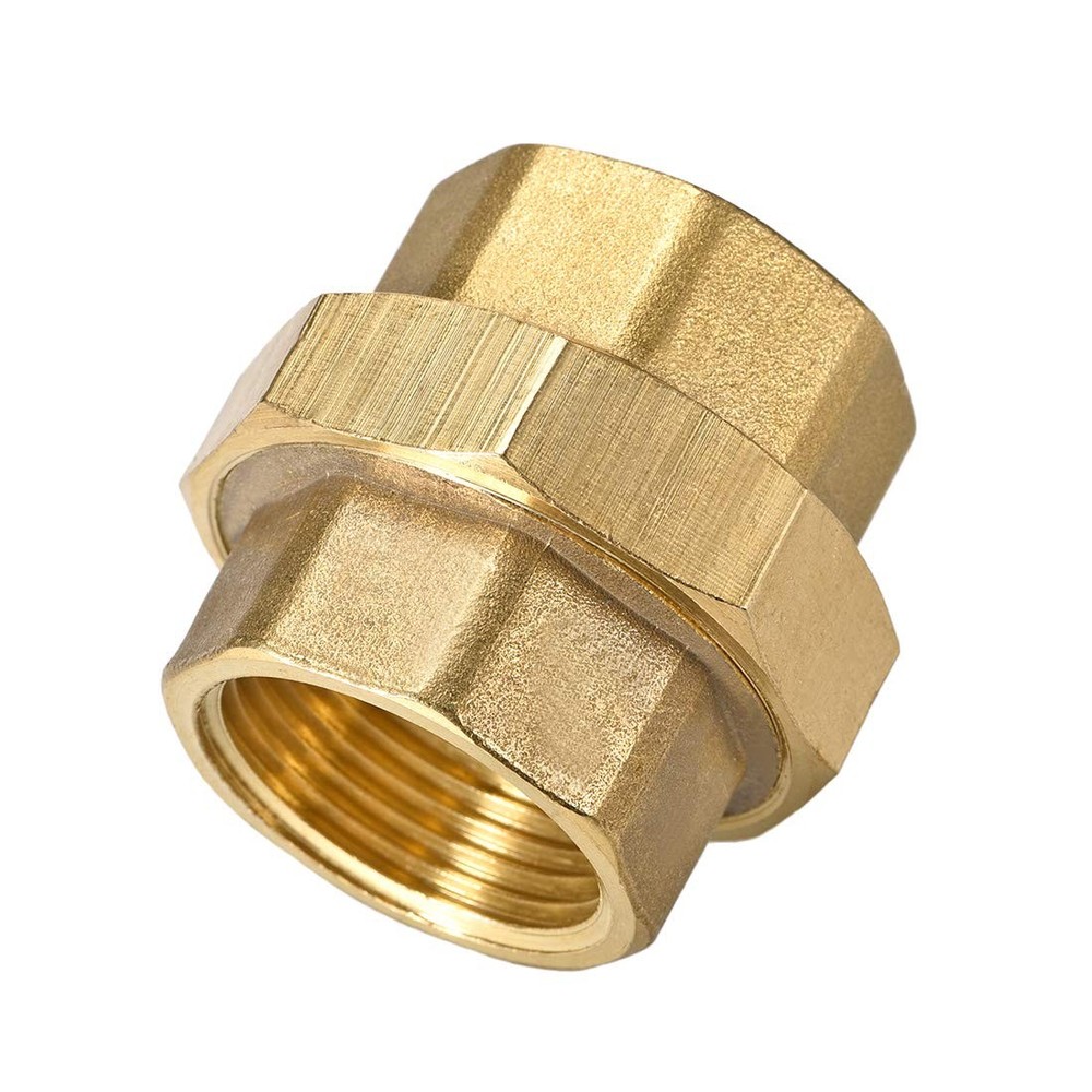 uxcell Brass Pipe Union Connector Coupling 1PT Fitting with 48mm,