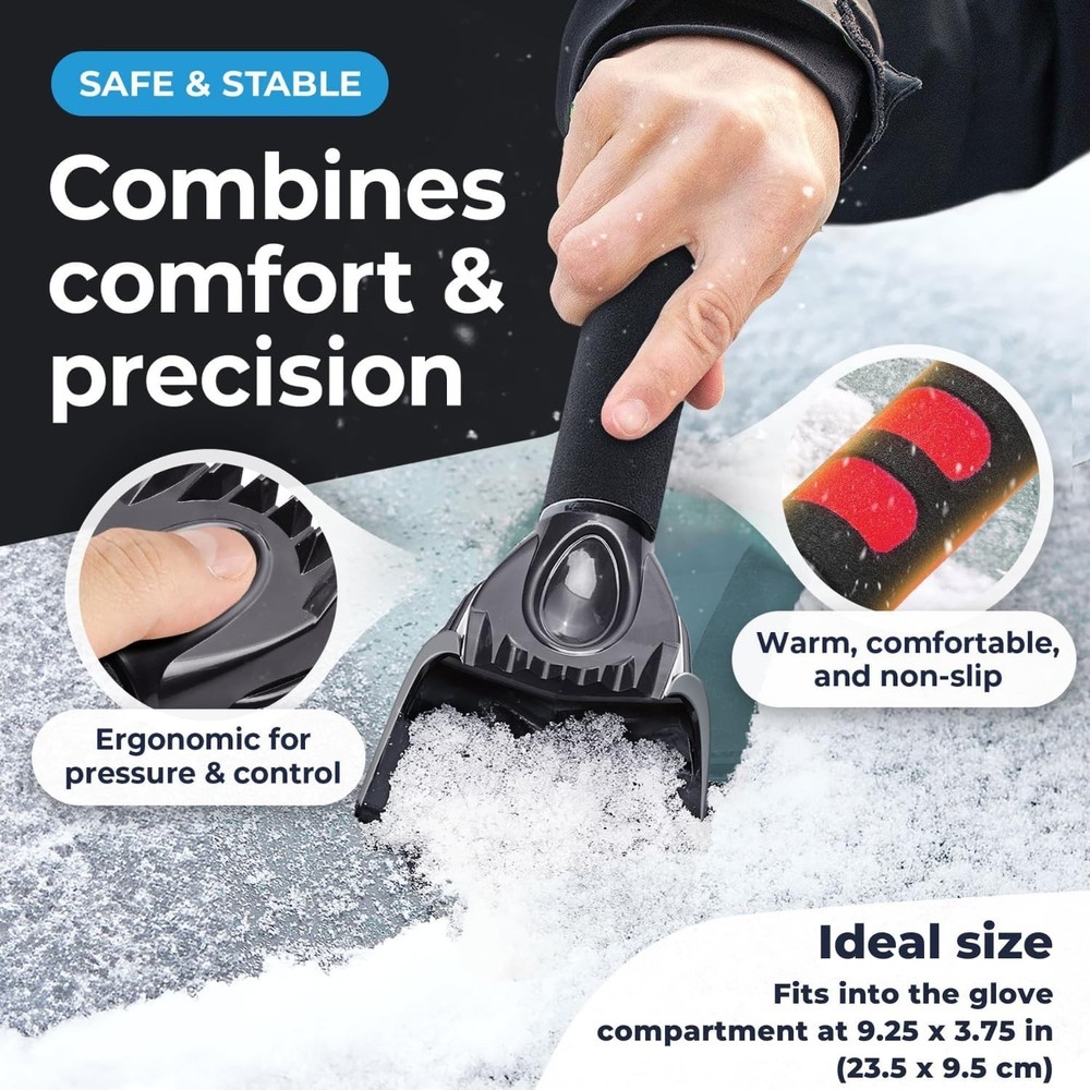 Professional Snow Scraper for Windshield - Safe & Quick Ice Removal Solution