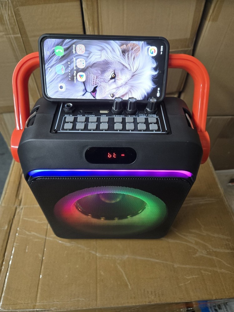 Karaoke Machine with 2 Wireless Microphones Portable Bluetooth Karaoke Speaker