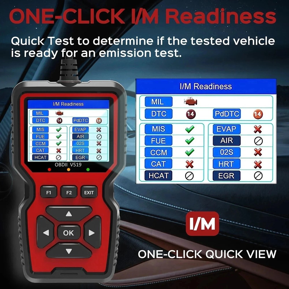 Professional OBD2 V519 Scanner - 2025 Upgraded OBDII + CAN Code Reader**