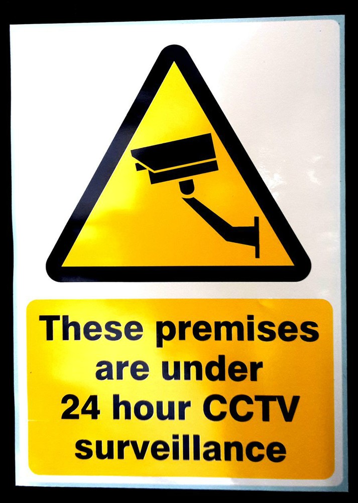 CCTV self adhesive sticker