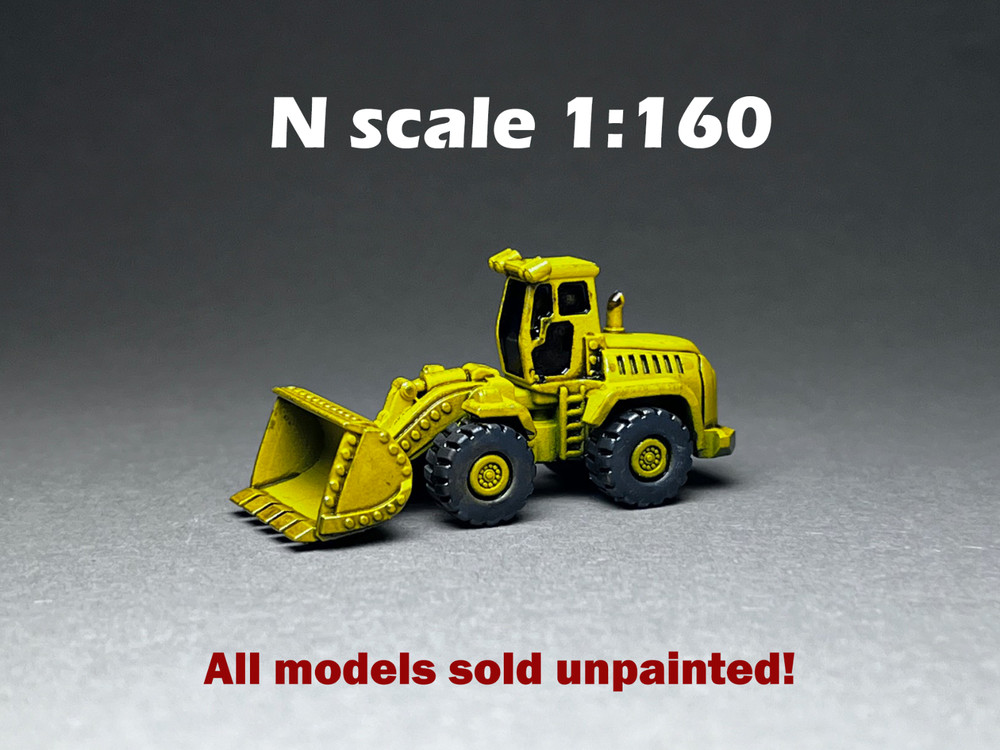 N Scale (1:160)  Front Loader - UNPAINTED, NOT A  TOY!
