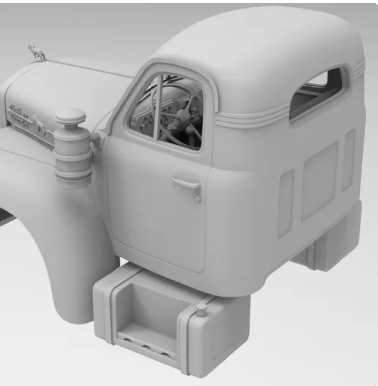 3d printed MACK B-61 1/25 SCALE CAB designed by Alfa Cantauri
