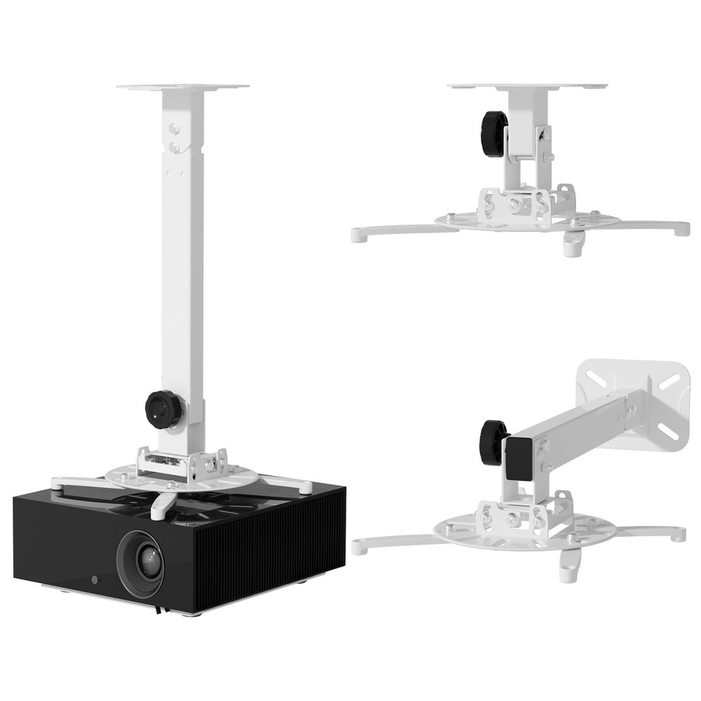 JOY worker Universal Projector Ceiling Mount Wall Bracket Holder Fits Flat or...