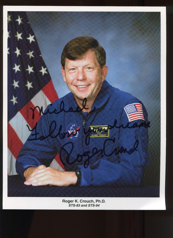 ASTRONAUT ROGER K. CROUCH  Signed 8X10 PHOTO NASA SPACE SHUTTLE PROGRAM
