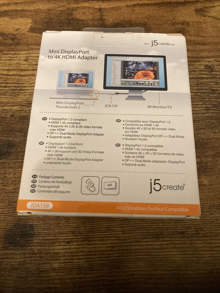J5create Mini DisplayPort to 4K HDMI Adapter JDA159