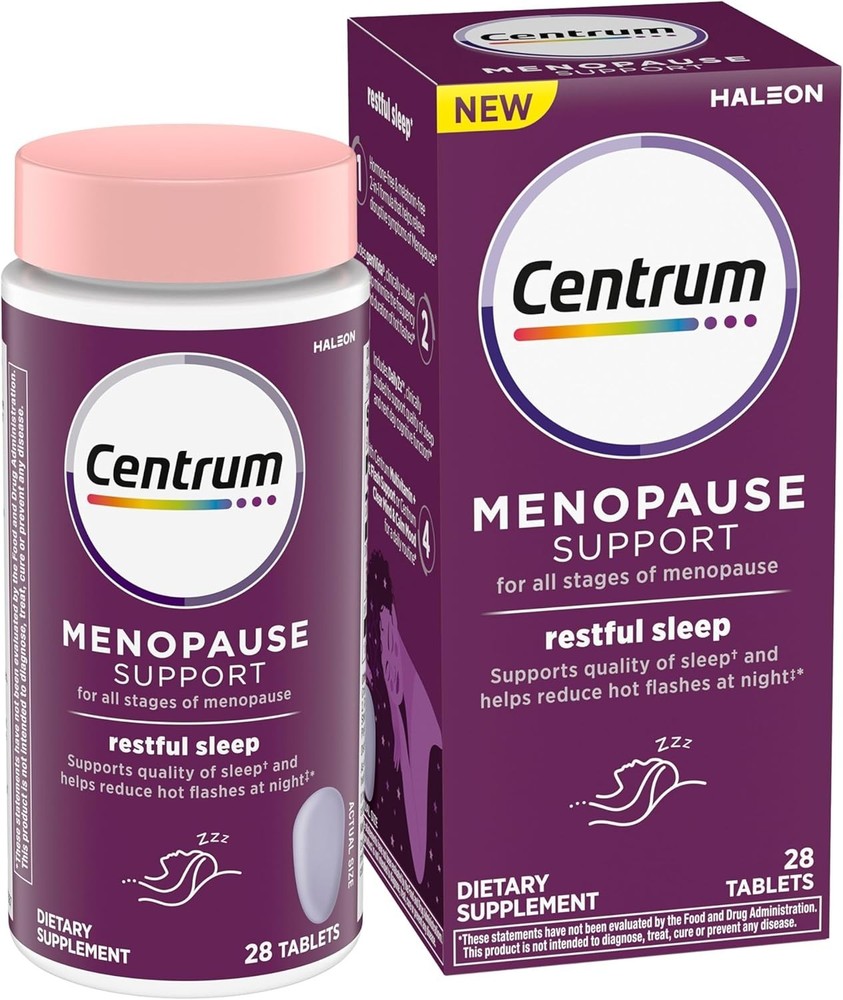 2 Pack Centrum Menopause Support Restful Sleep Supplement 28 tablets each 4/26