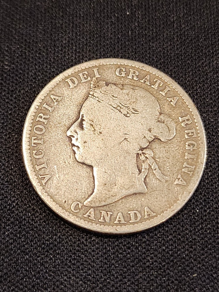 1900 Canada 25 Cents Silver Coin